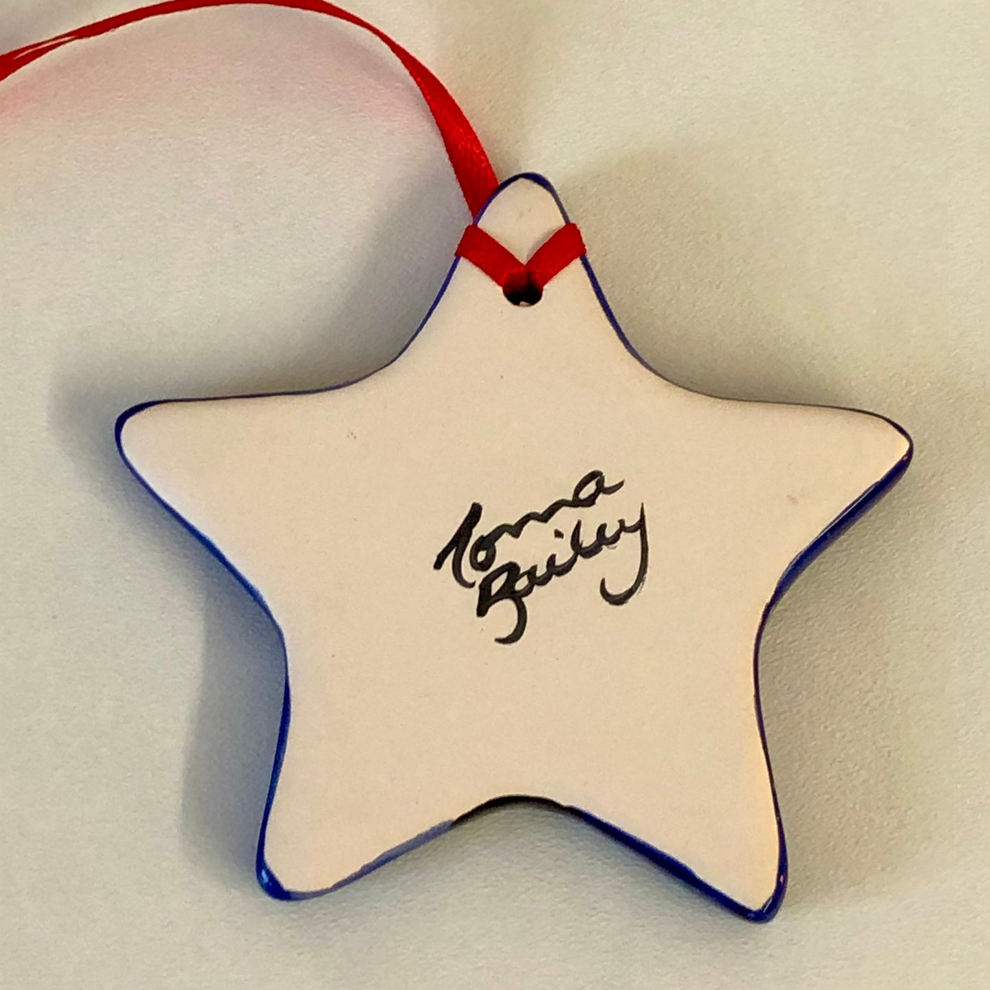 Happy Christmas Tree Star Hanging Decoration