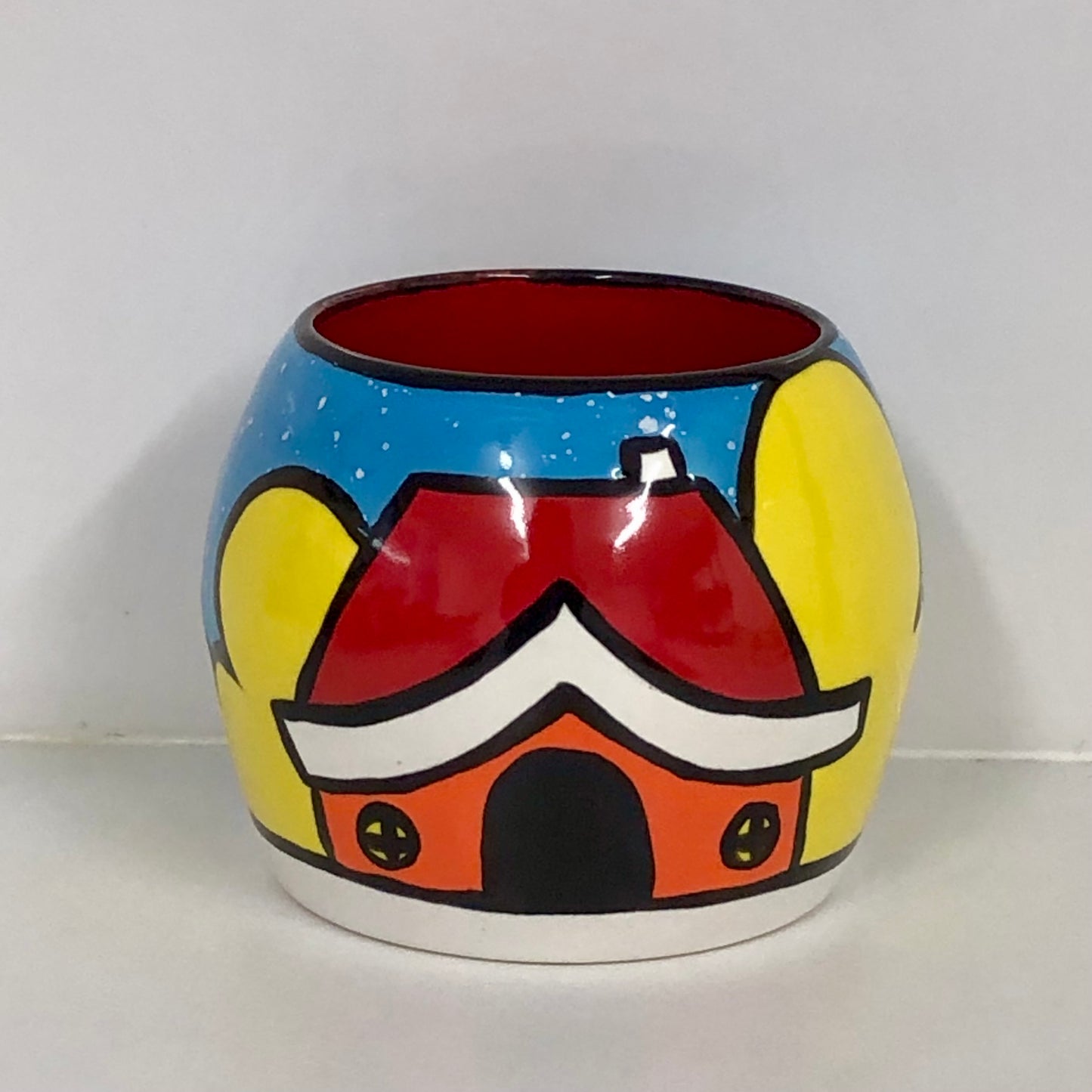 Christmas Cottage Vase Three