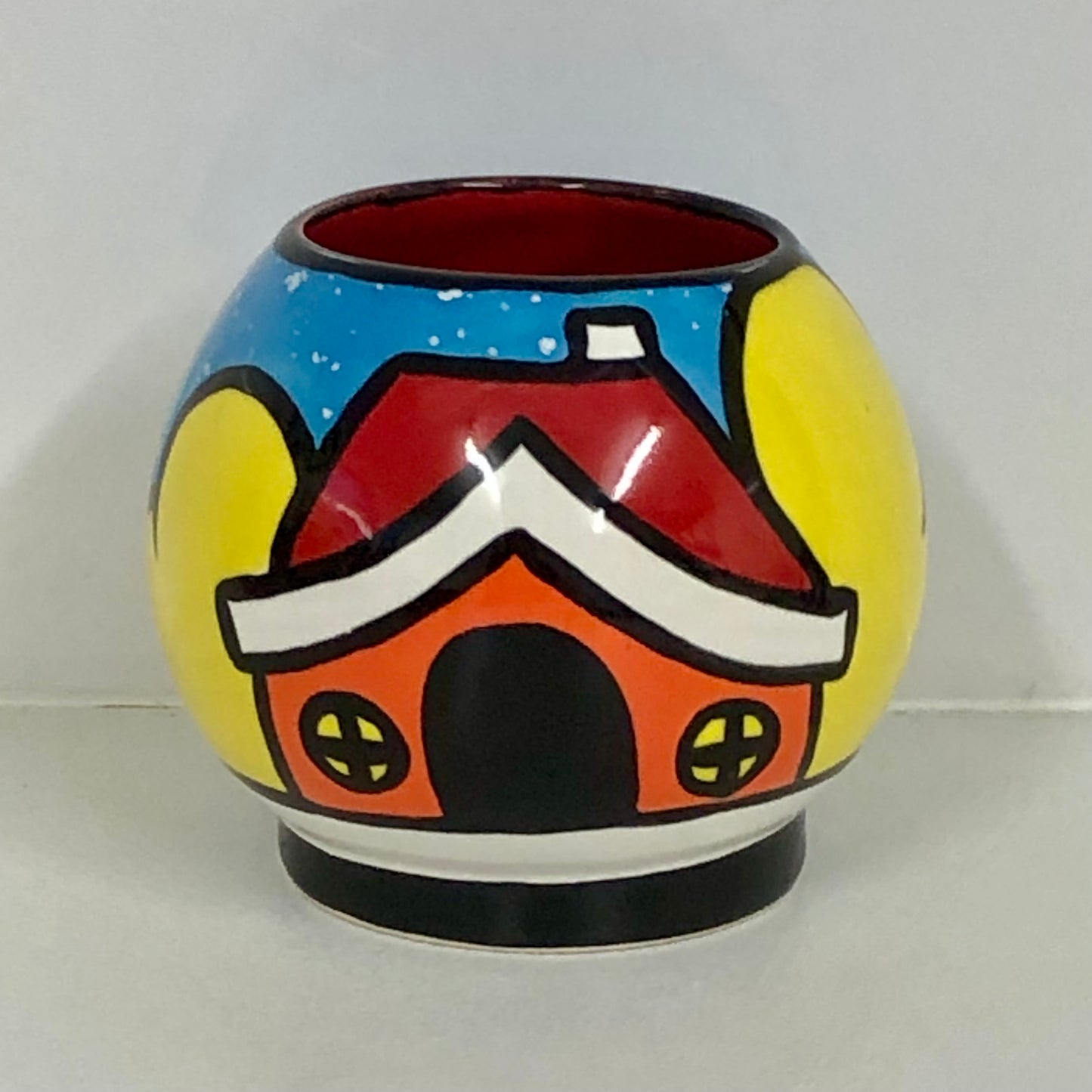 Christmas Cottage Vase Four